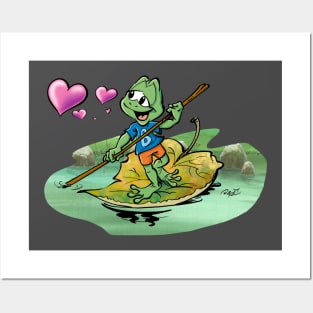 Frog in love Posters and Art